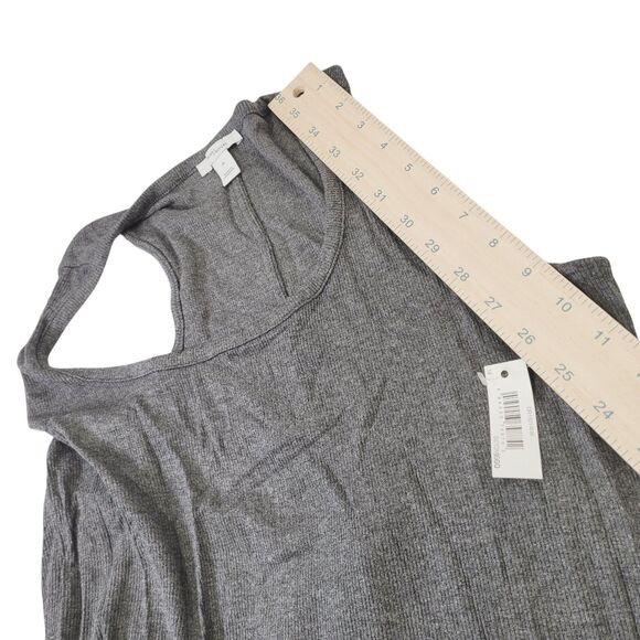 Daily Ritual Women's Relaxed Fit Rayon Spandex Fine Rib Maxi Dress Gray Medium - Picture 11 of 14